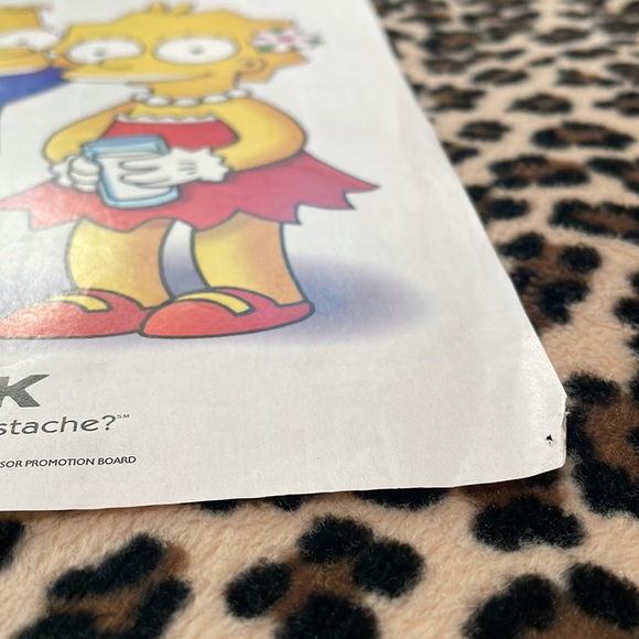 1996 BART & LISA SIMPSON 💛 Vintage Milk Print Ad Magazine Frame Mustache Homer - Picture 12 of 13